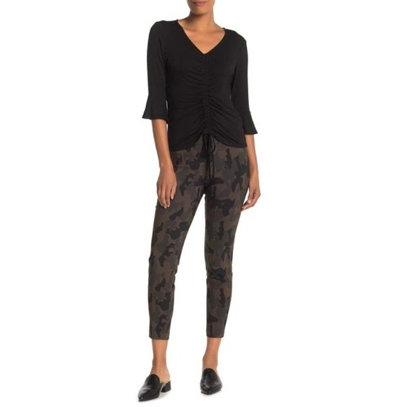New Nanette Lepore Printed Pull-On Camo Skinny Crop Pants Size 12 - Picture 1 of 8